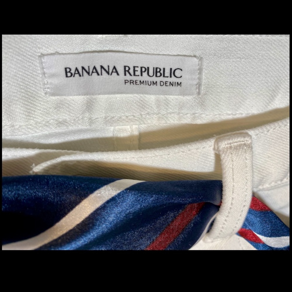 Banana Republic Premium Denim White Jeans